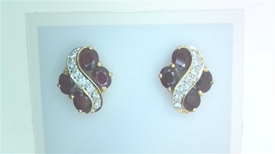 Orecchini Sommer Donna in Oro Rubino 1.56 Ct PAL RUB CT 1.56 DIA CT 0.11 SOMMER - PAL RUB CT 1.56 DIA CT 0.11 SOMMER